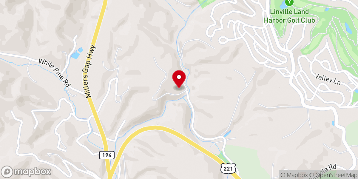 Map showing location of Victory Baptist Church