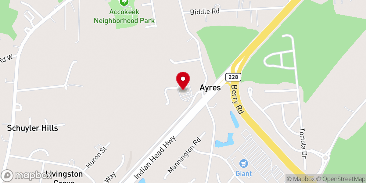 Map showing location of Calvary Burmese Church