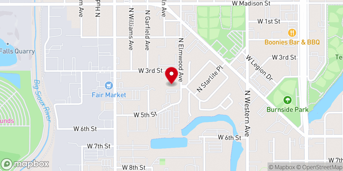 Map showing location of Life Church