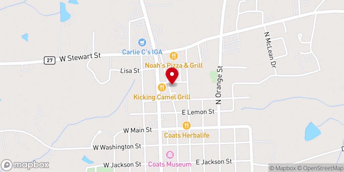 Map showing location of Calvary Full Gospel Church