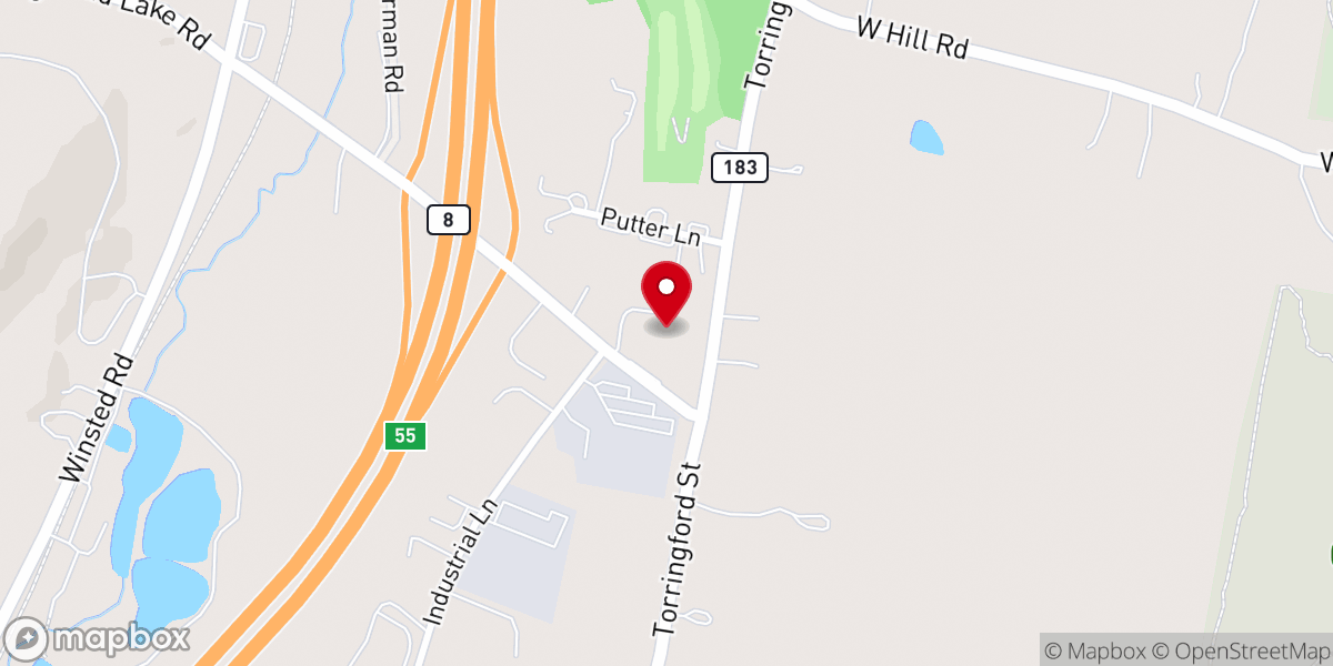 Map showing location of New Hope Baptist Church