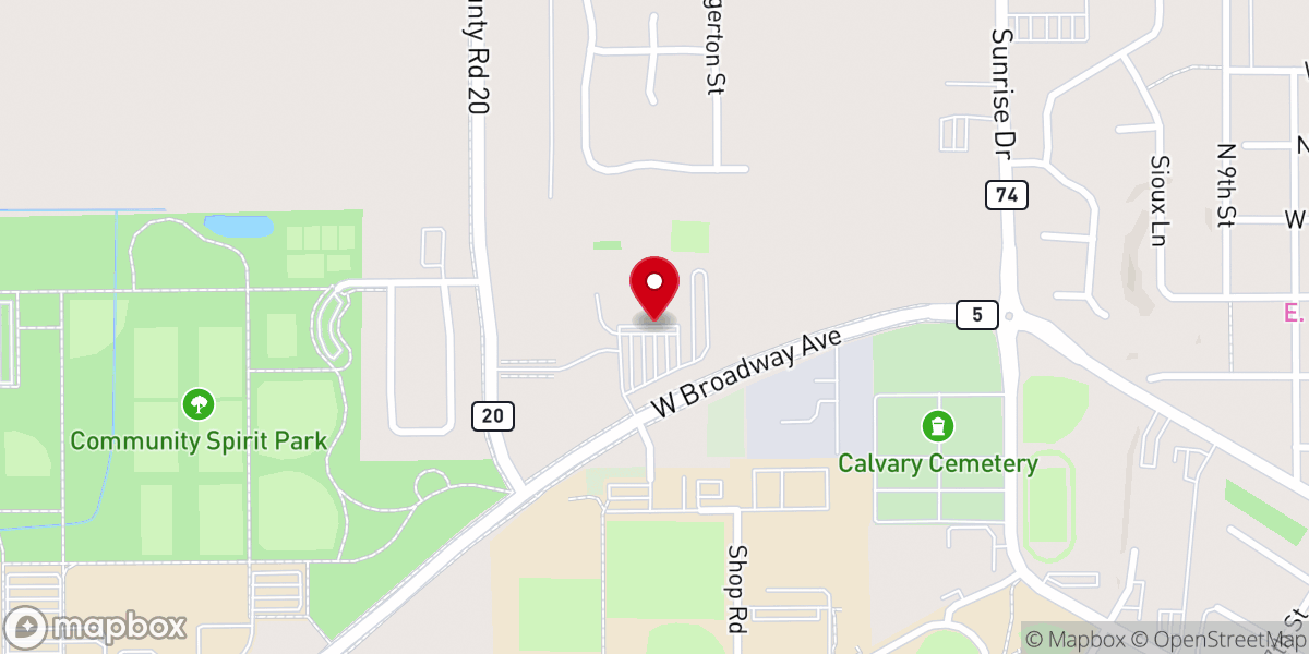 Map showing location of Catholic Church