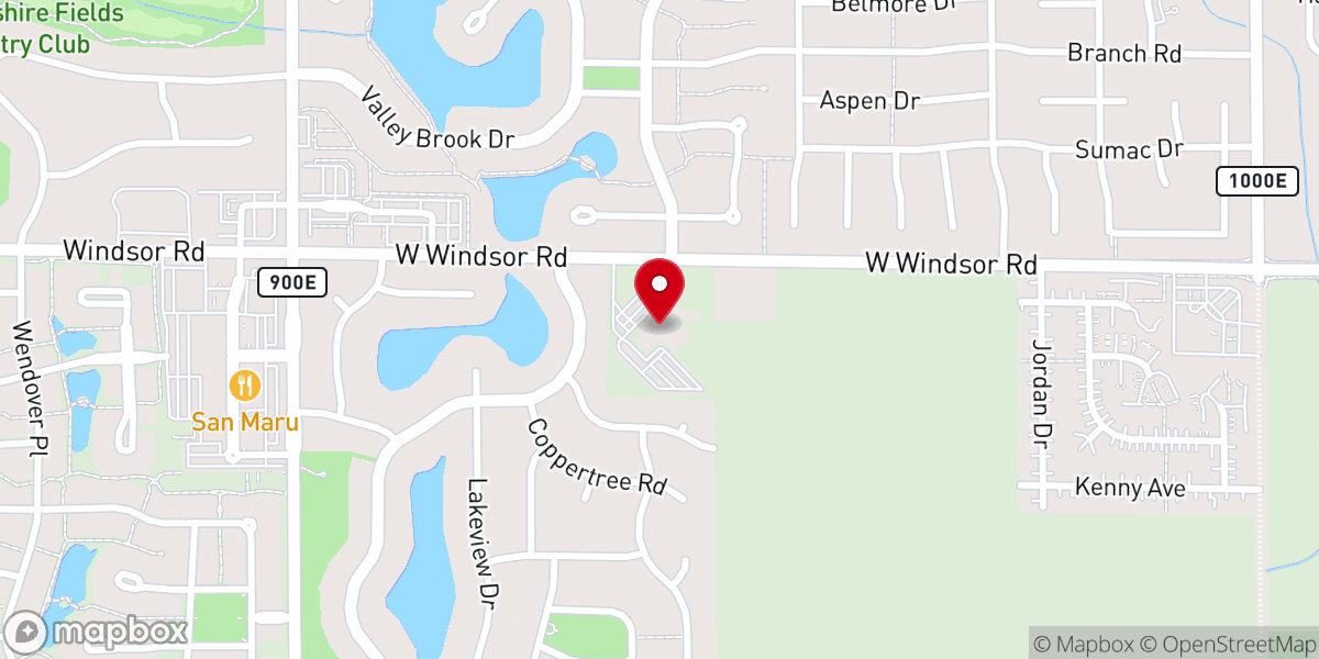 Map showing location of Windsor Road Christian Church - Food Distribution Center