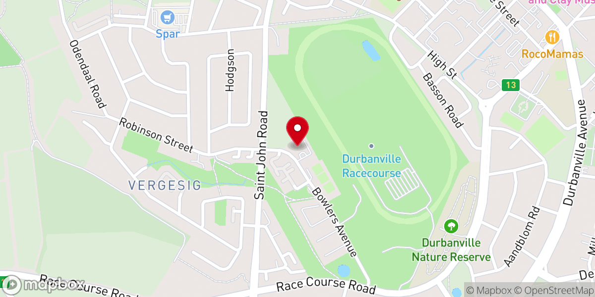 Map showing location of Methodist Church Durbanville