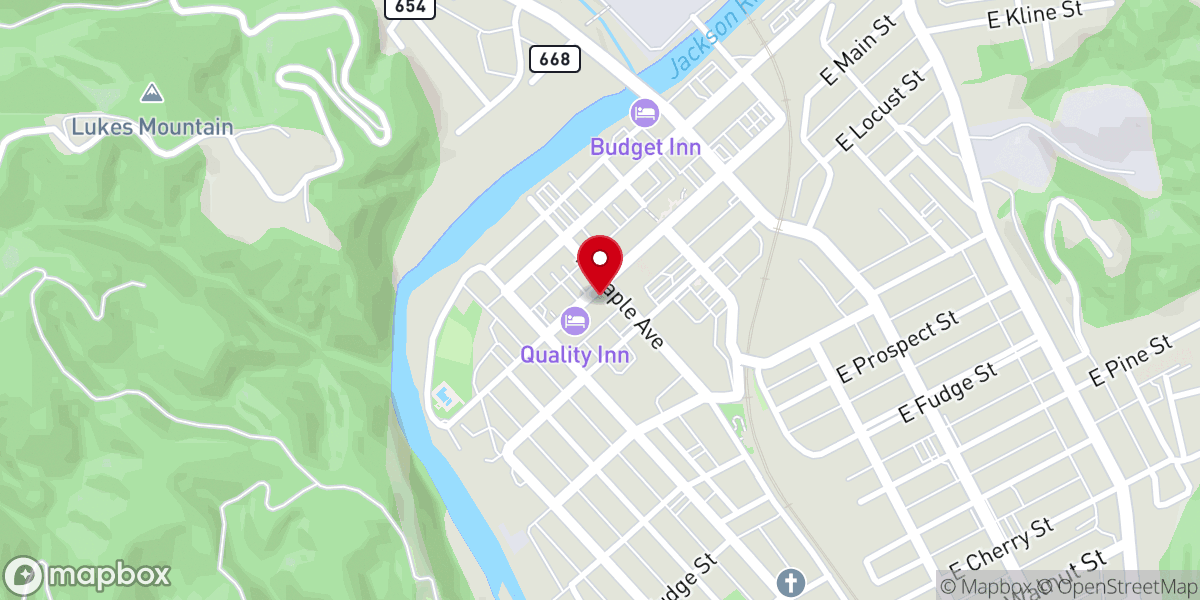 Map showing location of Granbery Memorial United Methodist