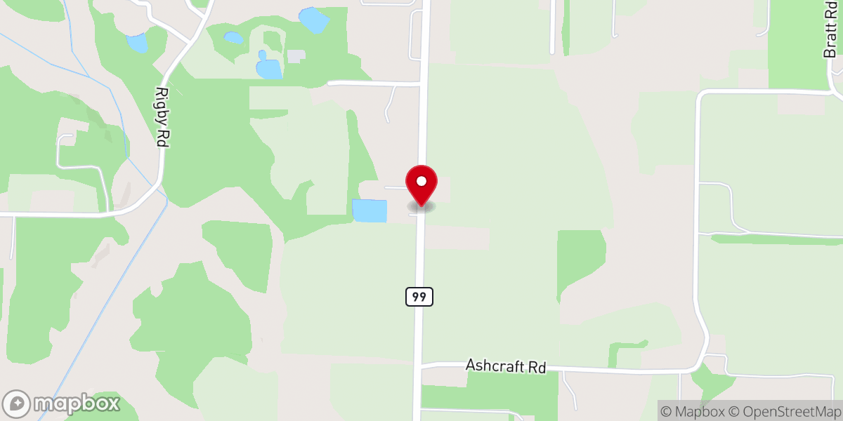 Map showing location of Shiloh Free Will Baptist Church