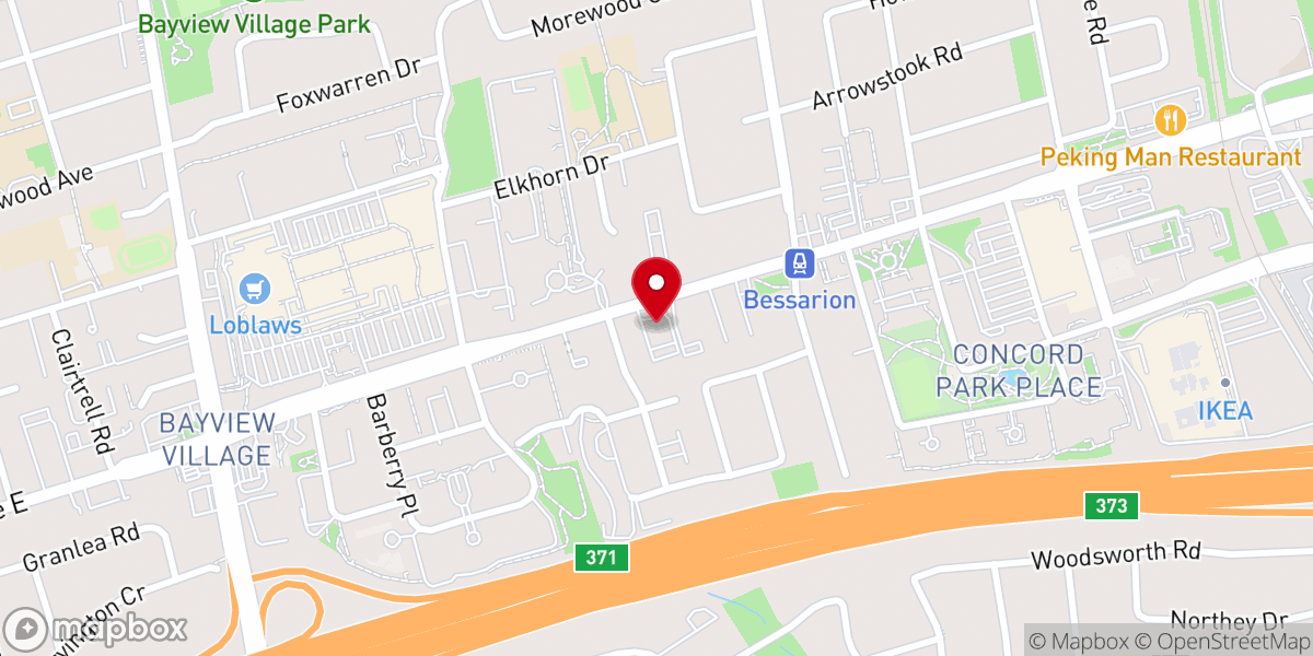 Map showing location of Church in Toronto
