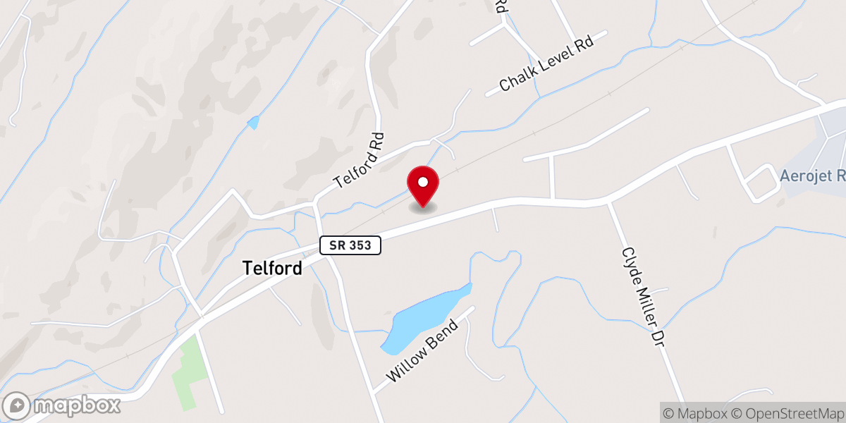 Map showing location of Telford Missionary Baptist Church