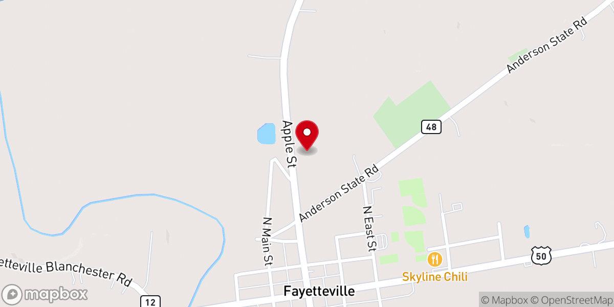 Map showing location of Fayetteville House of Worship