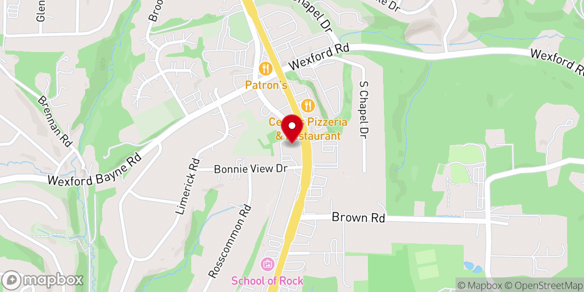 Map showing location of Perry Highway Lutheran Church