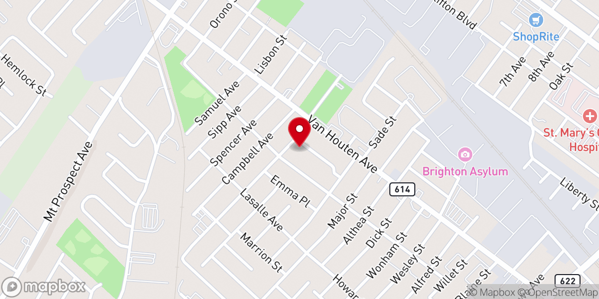 Map showing location of Holy Assumption Orthodox Church