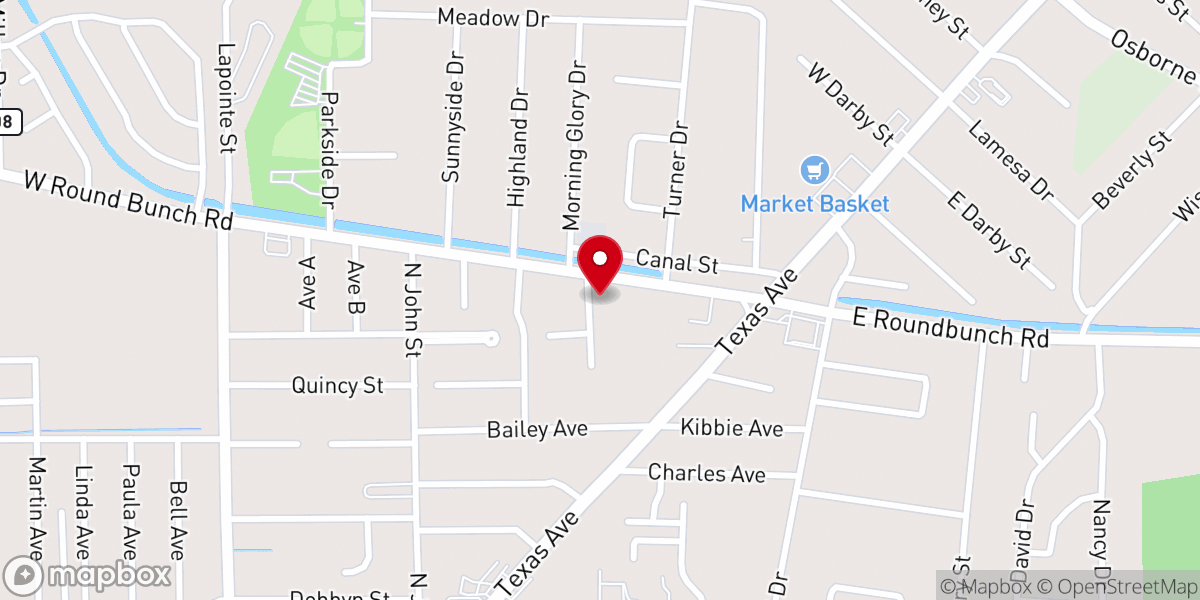 Map showing location of Bridge City Orange Field