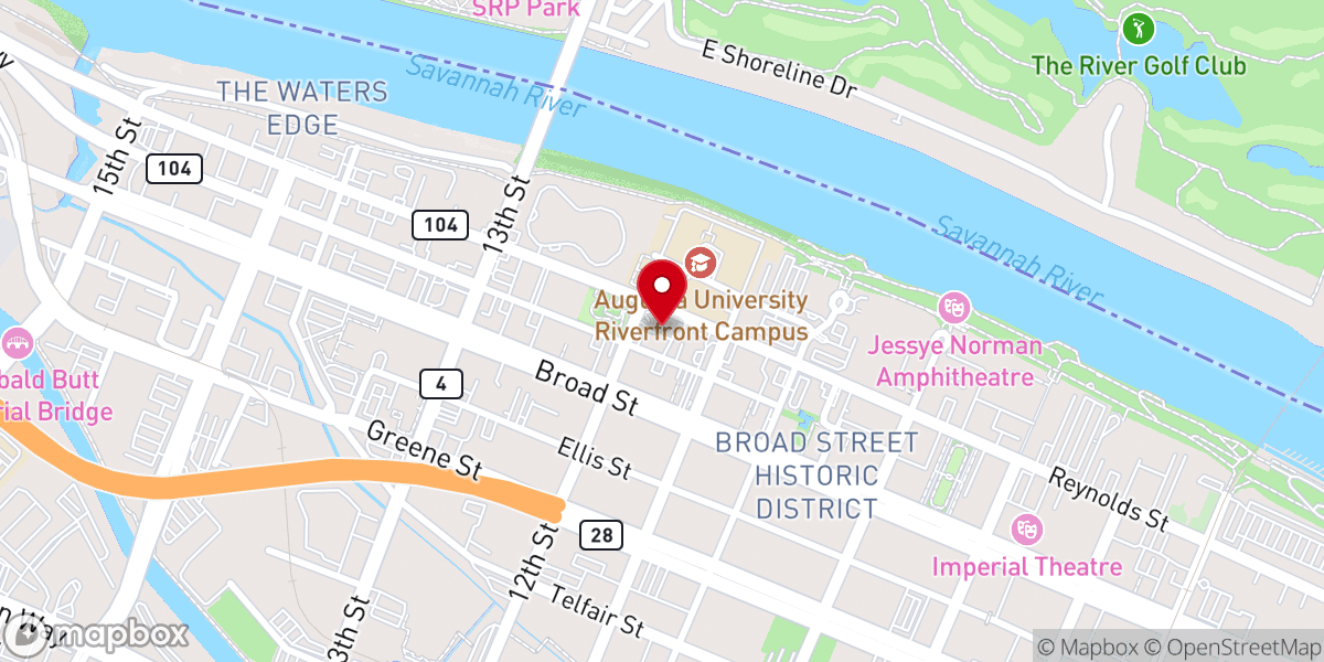Map showing location of Springfield Baptist Church