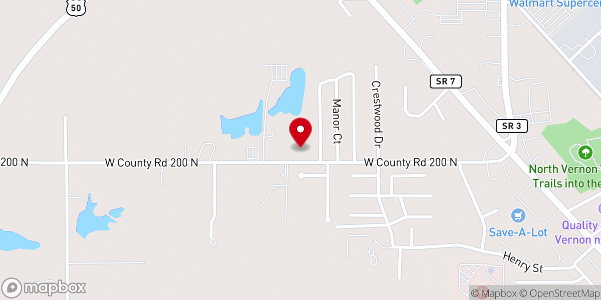 Map showing location of Harvest Baptist Church