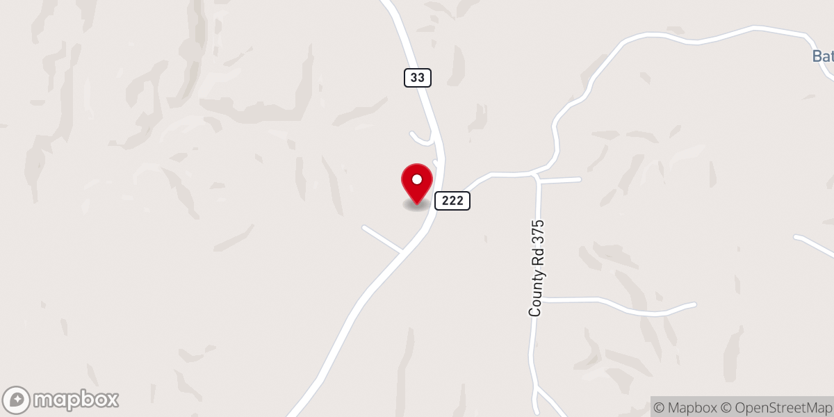 Map showing location of Pine Mountain Church