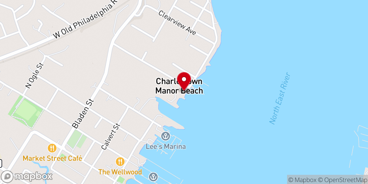 Map showing location of Charlestown Manor Beach And Campground