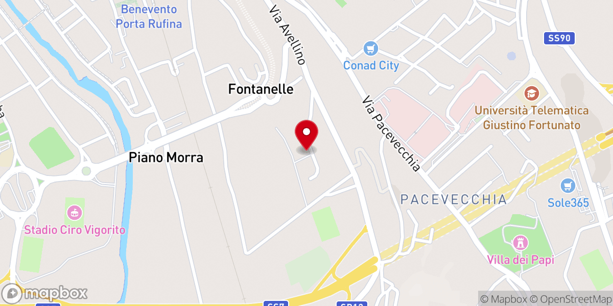 Map showing location of Oratorio San Pio Martina