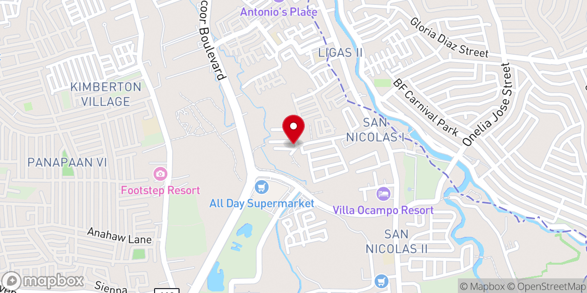 Map showing location of God's Grace Baptist Church