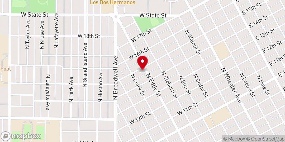 Map showing location of Iglesia Vida Nueva Asambleas de Dios