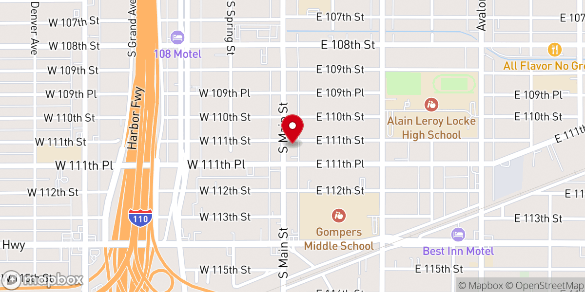 Map showing location of Holy Mt. Calvary Missionary Baptist Church