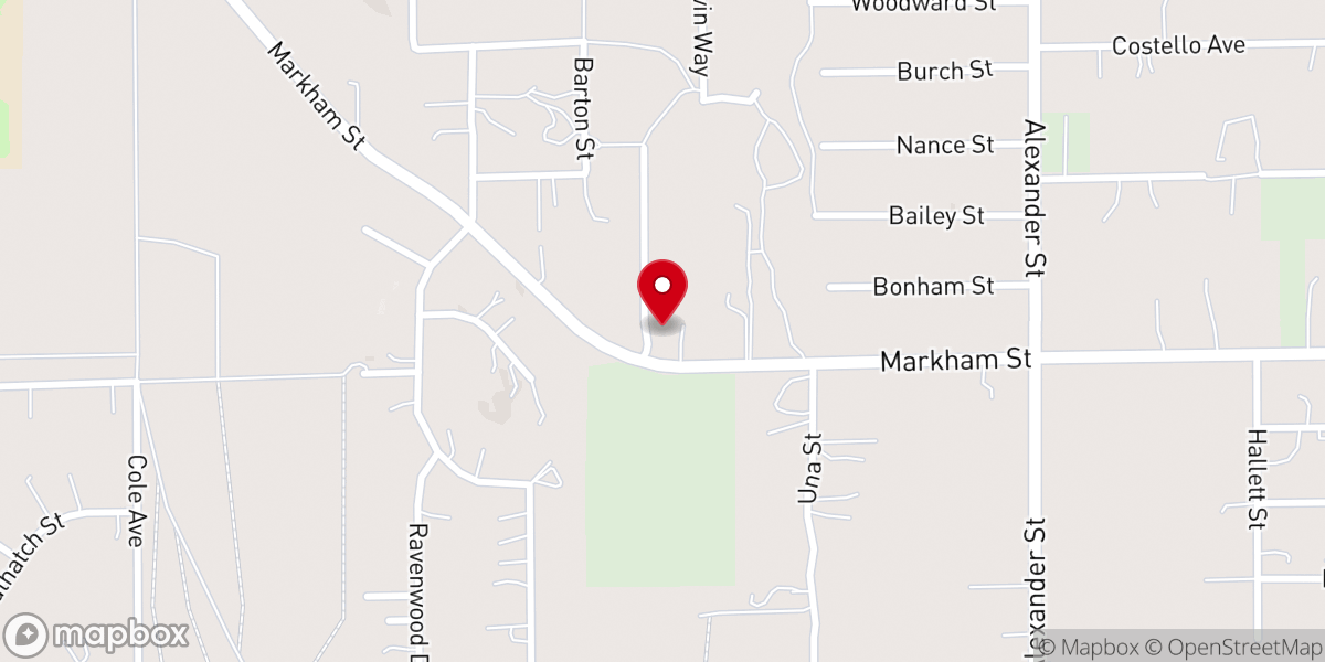 Map showing location of Second Evergreen Baptist Church