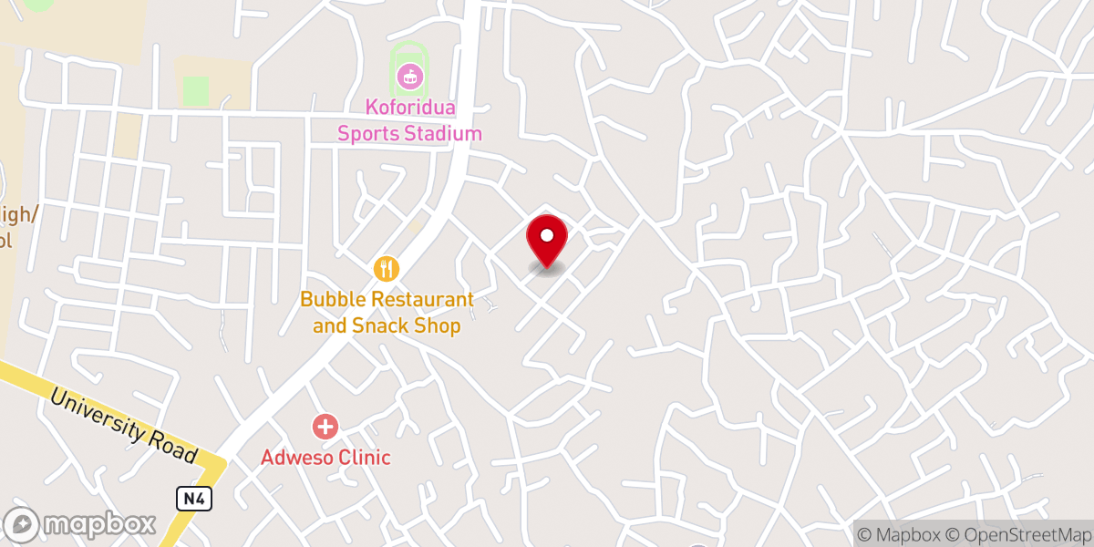 Map showing location of Apostolic Praise Interntional Ministries