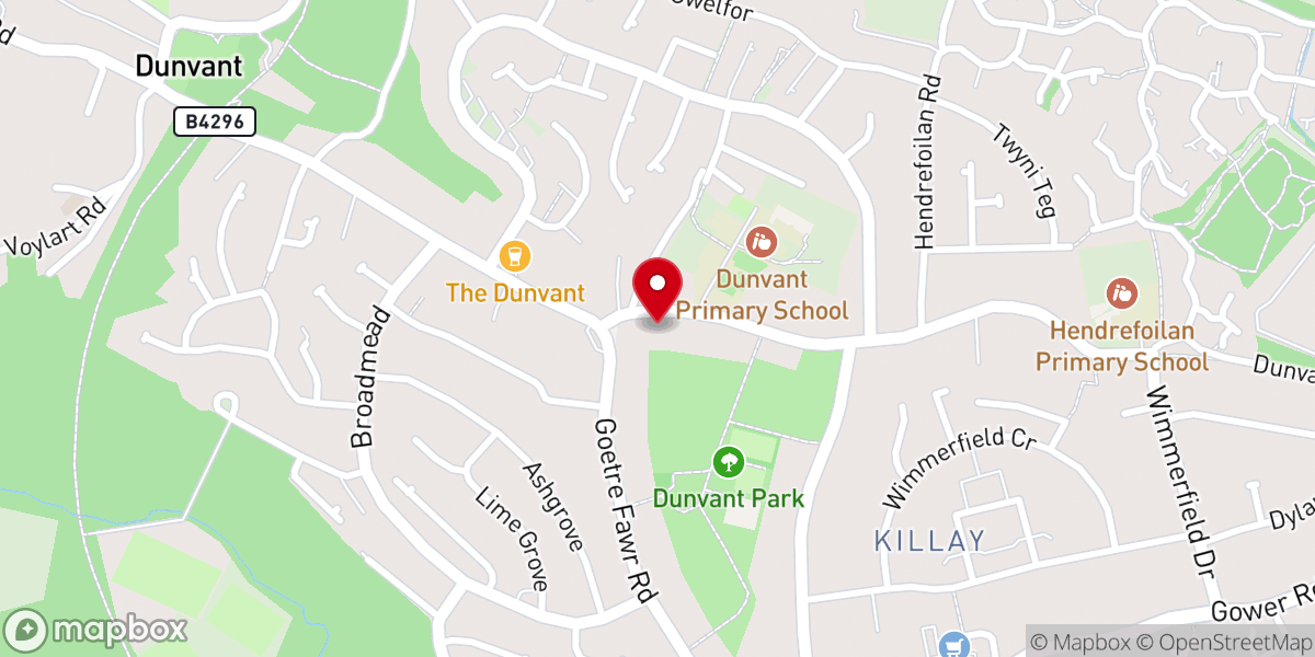 Map showing location of DCF Church Swansea