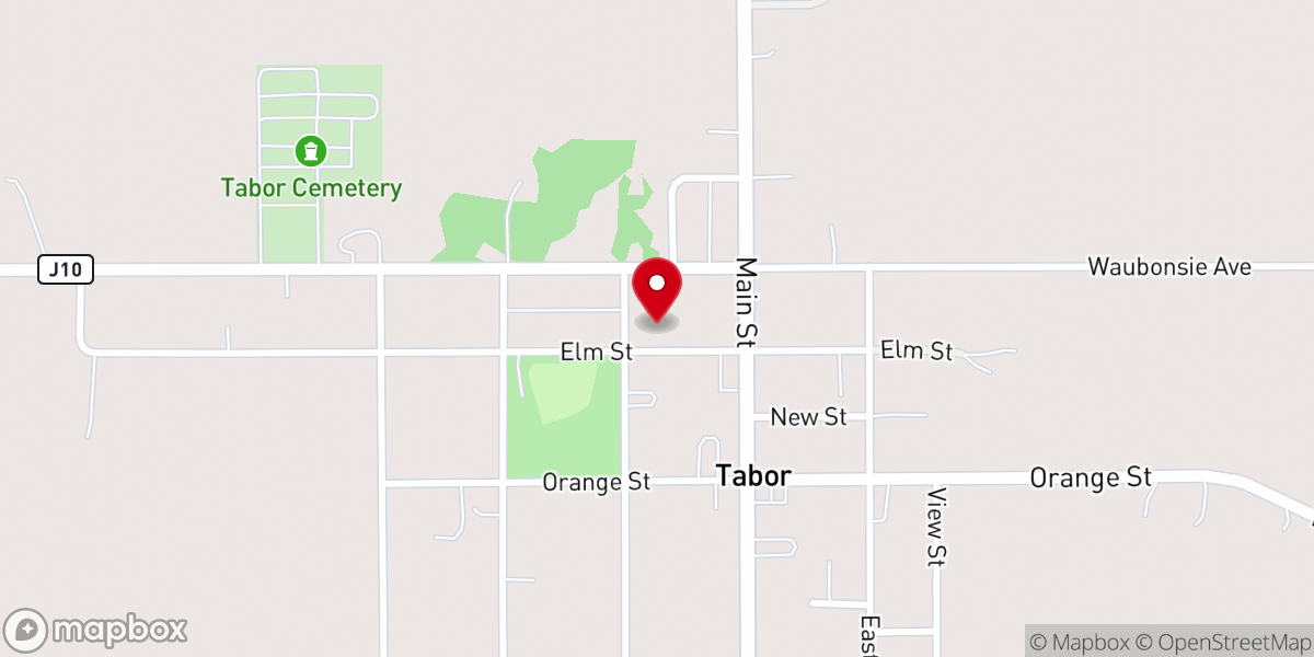 Map showing location of Congregational Church