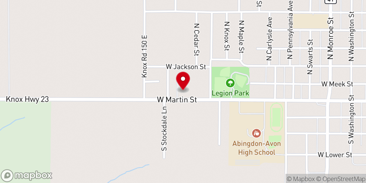 Map showing location of First Assembly Of God