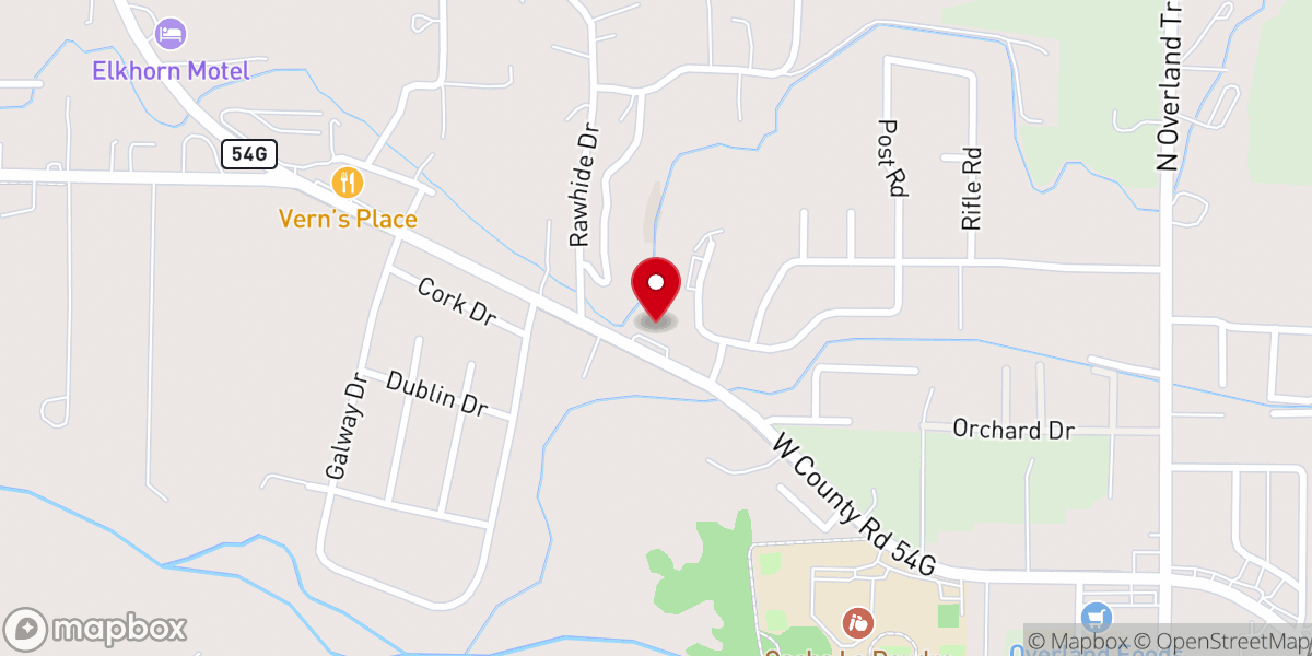Map showing location of LaPorte Presbyterian Church