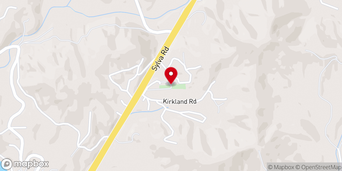 Map showing location of Ridgecrest Baptist Church