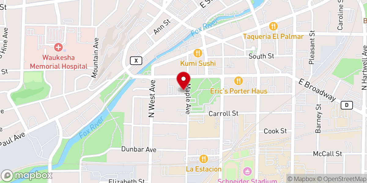 Map showing location of Christian Science Society