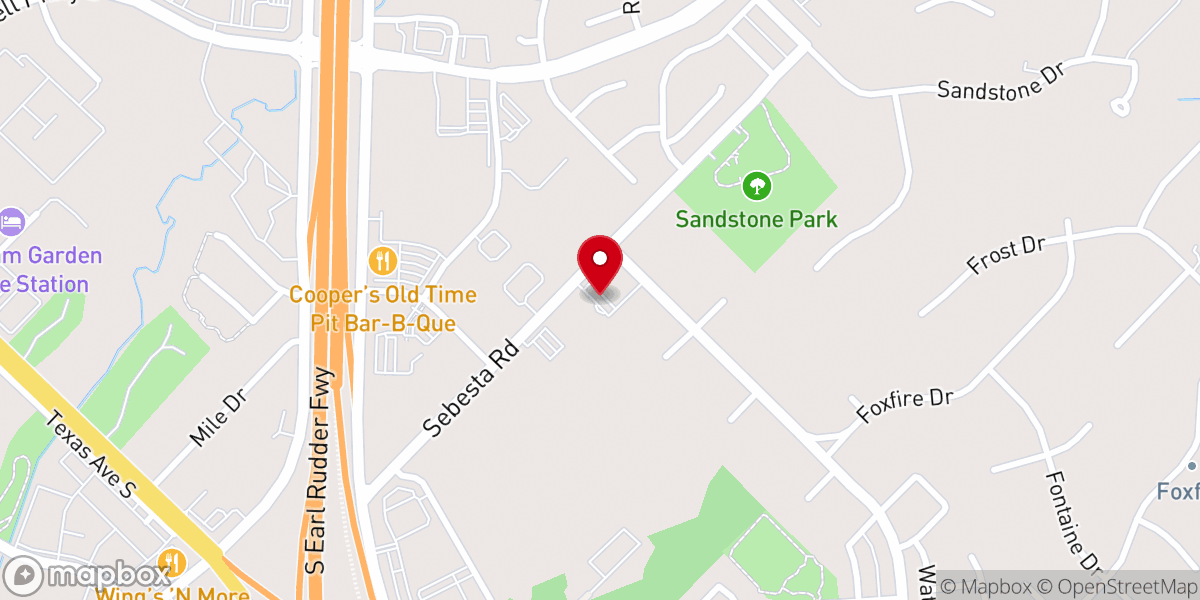 Map showing location of Holy Cross Lutheran Church