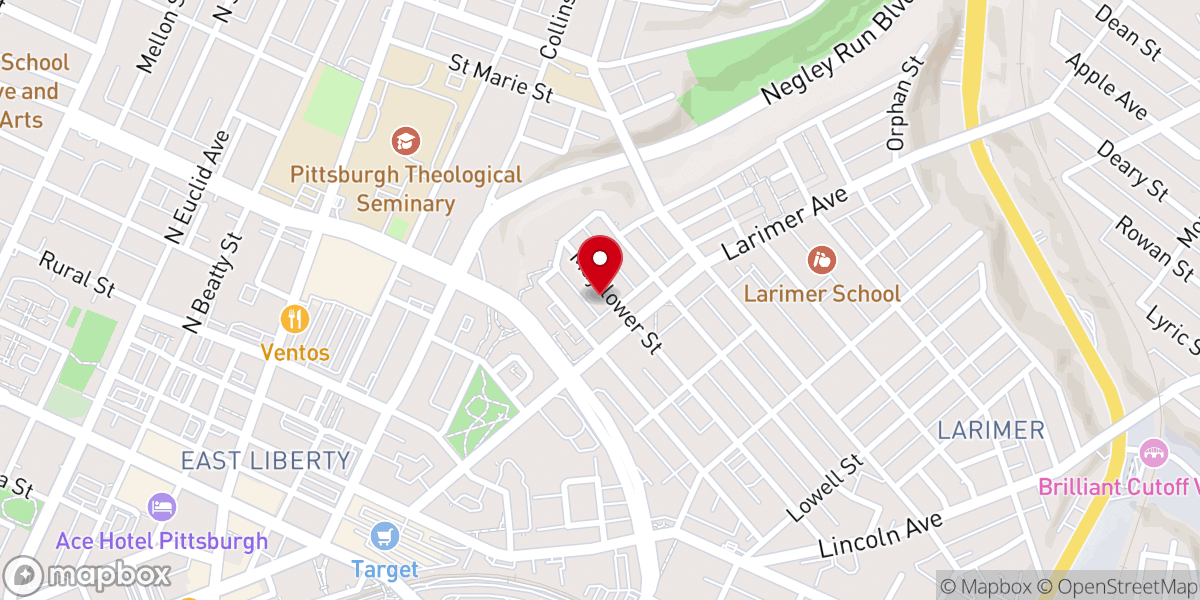Map showing location of Faith Center Church of God in Christ