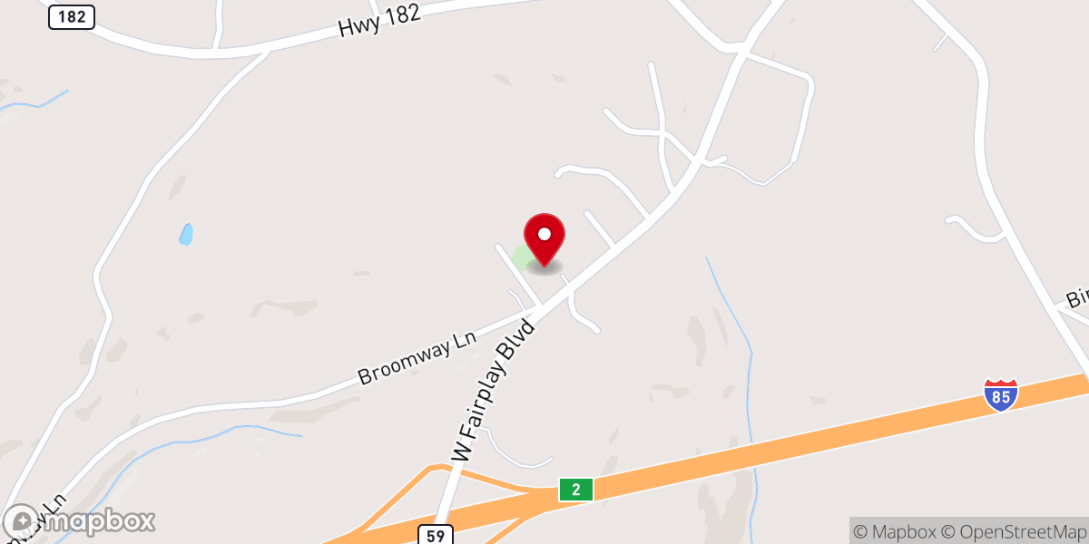Map showing location of Fairplay Church of God