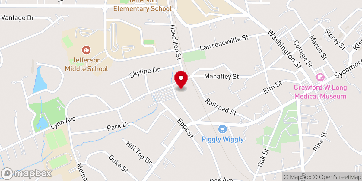 Map showing location of The Jefferson Church