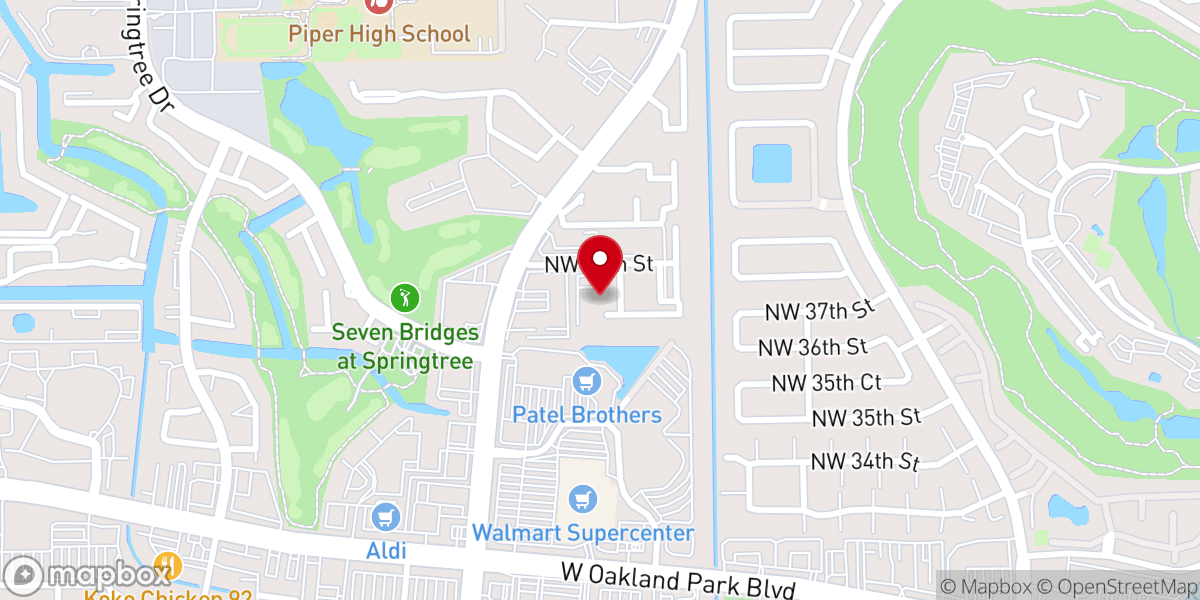 Map showing location of Torre Fuerte Community Church