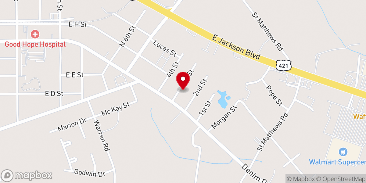 Map showing location of Rehoboth Word Ministries