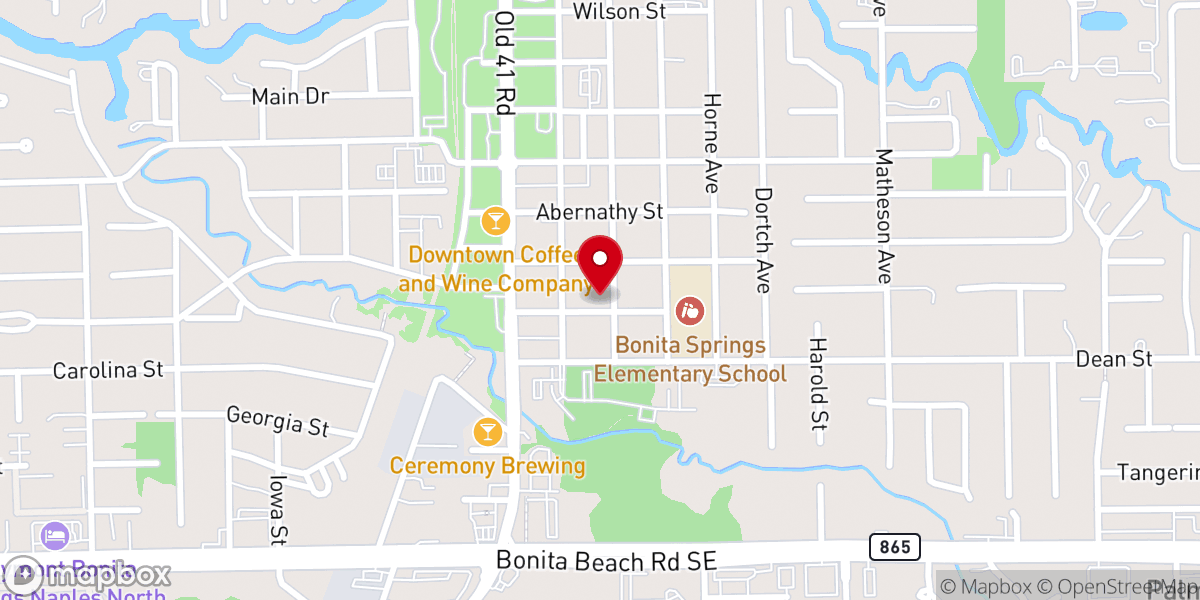 Map showing location of Iglesia De Dios de la Profecia Bonita Springs