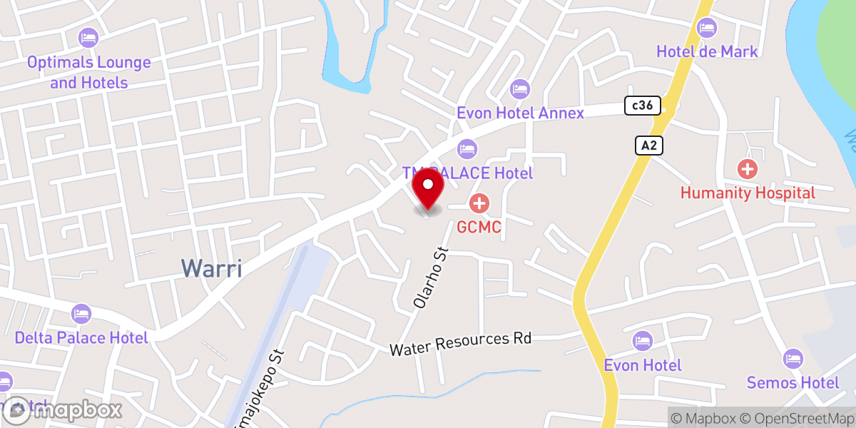 Map showing location of Christ Embassy