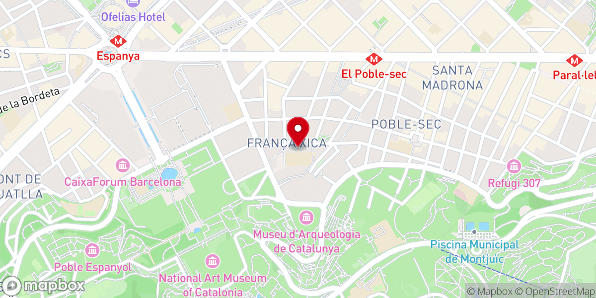Map showing location of Congregació Cristiana a Espanya | Barcelona - Central