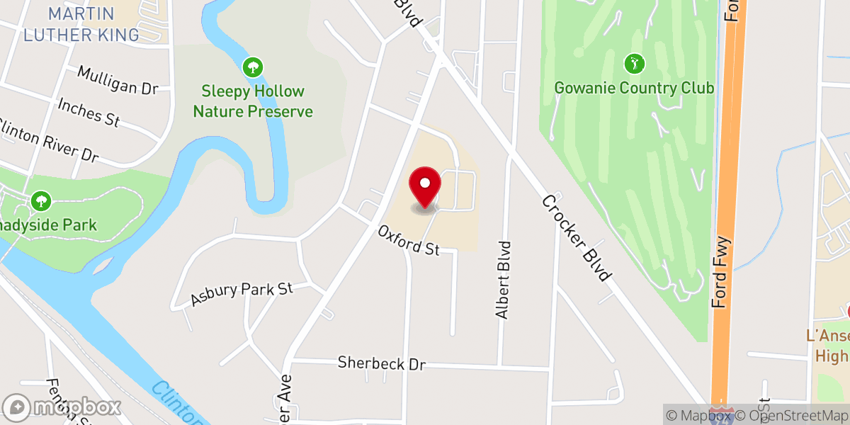 Map showing location of Trinity Lutheran Early Childhood Center