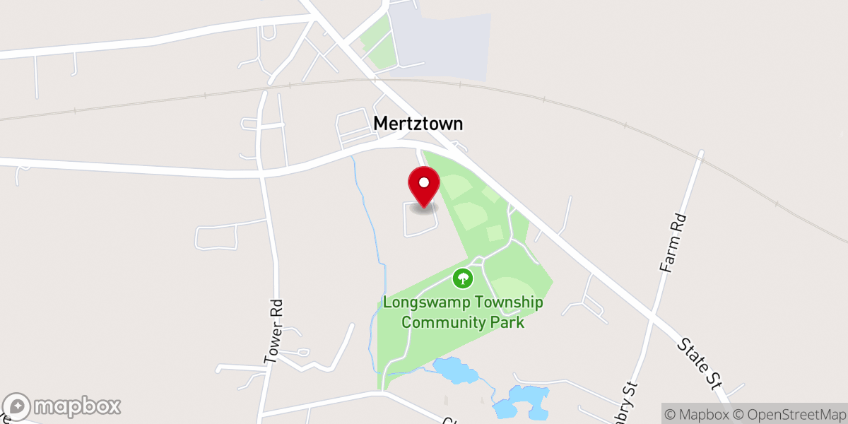 Map showing location of St Paul's Lutheran Church