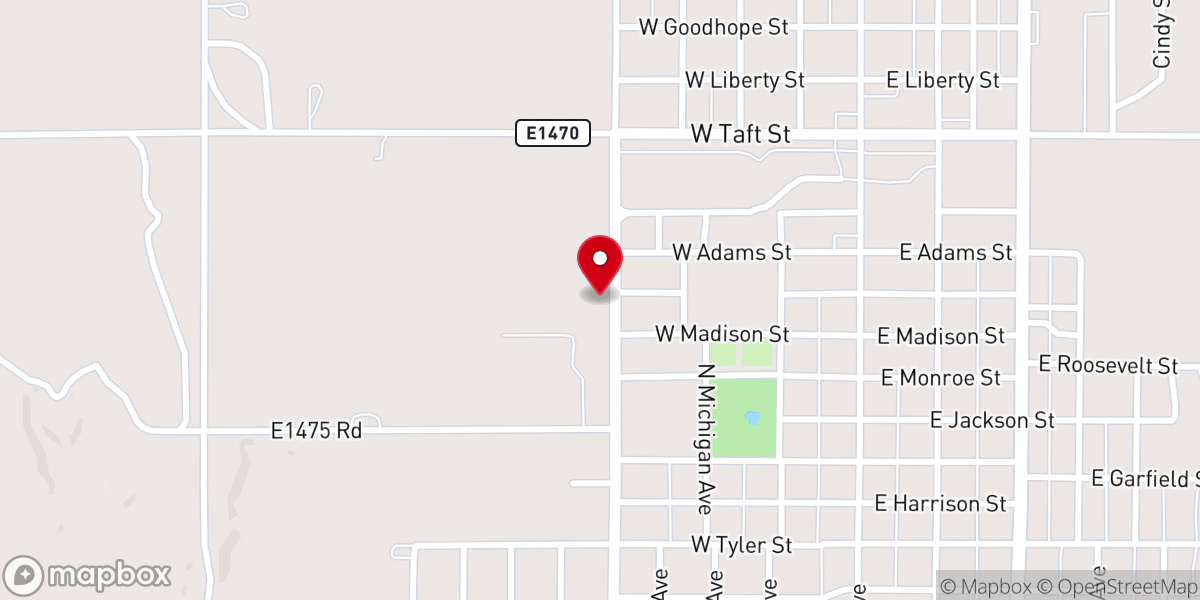 Map showing location of Red River Cowboy Church