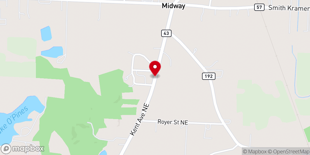 Map showing location of Apostolic Gospel Church