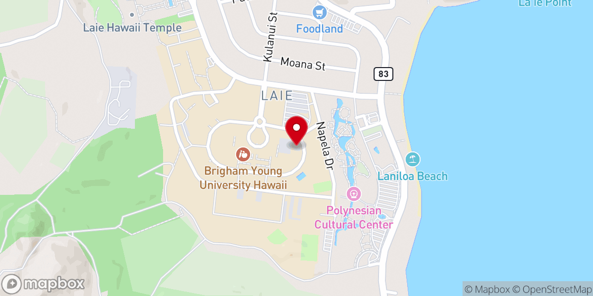 Map showing location of Aloha Center Ballroom (ACB)