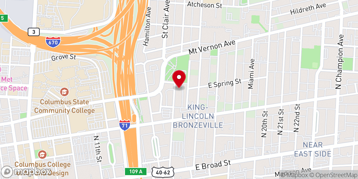 Map showing location of Bethany Presbyterian Church