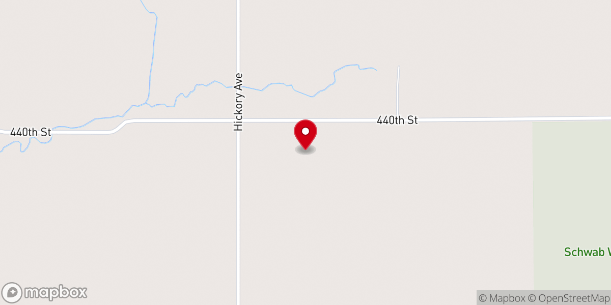 Map showing location of St. Ansgar Township