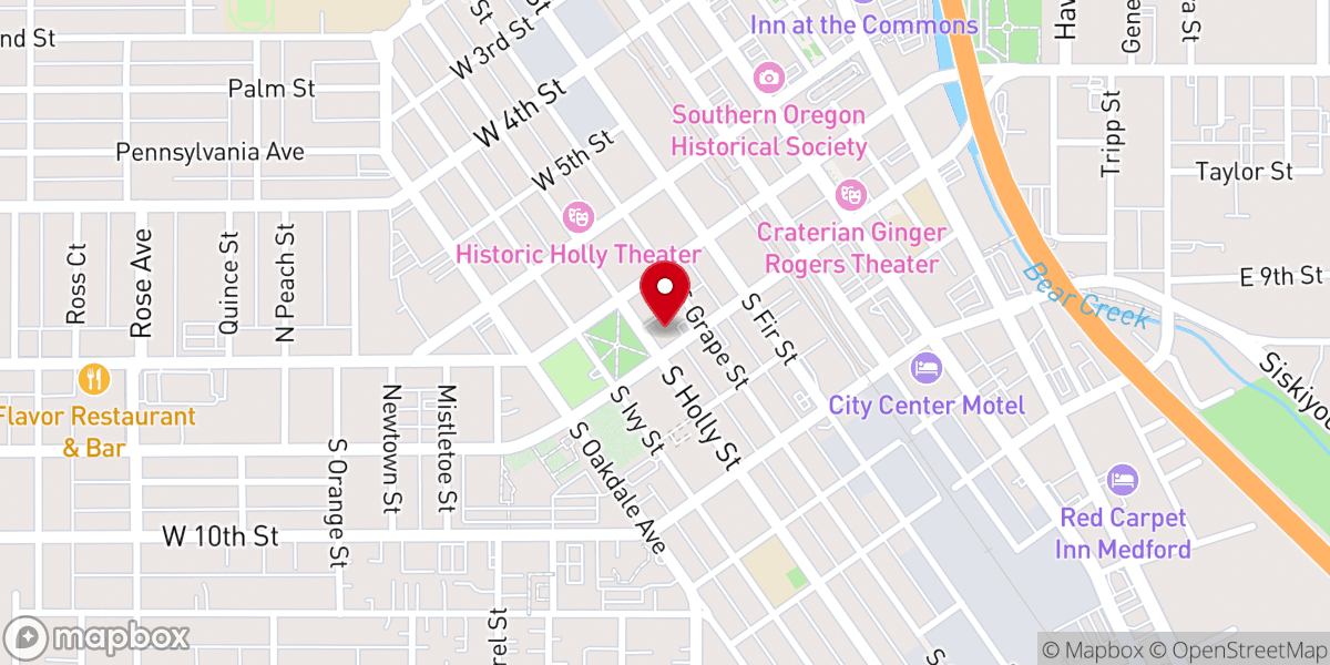 Map showing location of First Presbyterian Church