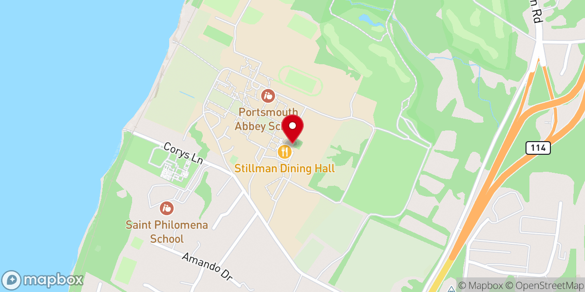 Map showing location of Portsmouth Abbey
